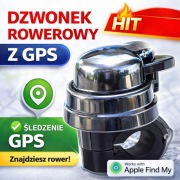 Dzwonek rowerowy GPS Apple Find My lokalizator roweru IPX5