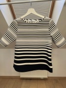 KappAhl Bluzka damska w biało-czarne paski, rozmiar 34