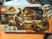 Klocki LEGO Jurassic World Atrociraptor: pościg na motocyklu 169 el.
