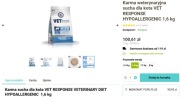Karma weterynaryjna sucha dla kota VET RESPONSE HYPOALLERGENIC 1,6 kg