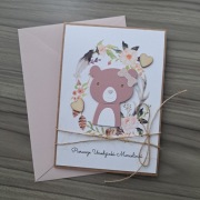 Personalizowana kartka dla dziewczynki na roczek, 1, 2, 3, 4 urodzinki