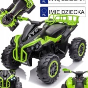 DUŻY QUAD NA AKUMULATOR DLA DZIECI MP3 + LED + GUMOWE KOŁA + SKÓRA + PILOT