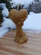 Świeca Serce w 100% wykonana wosku pszczelego