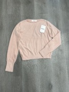 Sweterek różowy z angory i kaszmirem