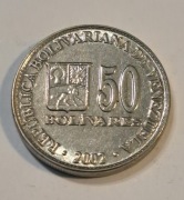 562. Moneta Wenezuela 50 boliwarów 2002 rok