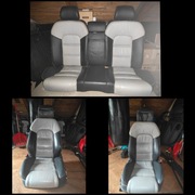 FOTEL FOTELE KOMPLET AUDI S8 A8 D3 CZARNO BIAŁE Panda Grzane DOLNOŚLĄSKIE 