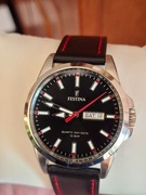 Zegarek męski Festina Classic Day-Date Strap Swiss Made - Nowy, nieużywany