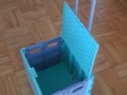 Wózek koszyk na zakupy HOMCOM składany schodowy 80 kg zielony