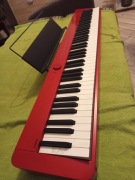 Pianino Elektryczne Casio Czerwone + Kabel, Stopka, Pulpit, Stojak