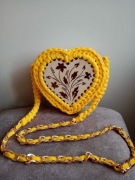 Torebka  szydełkowana w kształcie serca