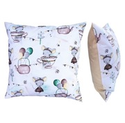 Poszewka 40x40 cm Myszki z beżowymi uszkami - Bawełna