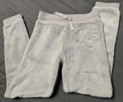 Pluszowe szare ciepłe spodnie 7 - 8 lat