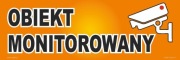 Naklejka Obiekt Monitorowany 10X30cm druk eko!