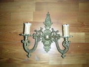 Kinkiet mosiężny podwójny 