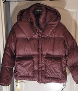 NOWA Kurtka Puffer Czekoladowy Brąz – Modny Oversize S (Pasuje na M/L)