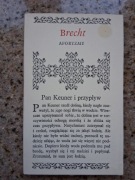 Bertold Brecht - Aforyzmy. Biblioteczka Aforystów