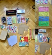 Duży zestaw do zabaw plastycznych razem z matą rozpryskową + gratis.