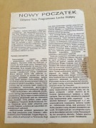 Nowy początek. Tezy Lecha Wałęsy 1900r