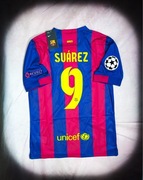 (L) Luis Suarez 2014/15 Barcelona Nowa Koszulka Liga Mistrzów T-shirt