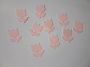 Scrapki tulipan 10 szt. 19x22 mm jasnoróżowy gramatura 160 g/m2