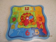 puzzle drewniane,zegar