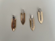 Spinki wsuwki karbowane metalowe złote srebrne Shein