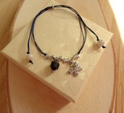 Bransoletka regulowana na nici Turmalin koral fossil motyl delfin