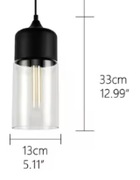 Zestaw 2 klosze lampy - stylowa loft w stylu nordyckim wisząca + podsufitki