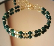 Bransoletka z naturalnego malachitu 