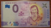 Banknot 0 euro z serii Orly Górskiego Andrzej Fischer Unc tylko 3 tyś.