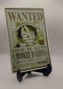 Tabliczka Wanted One Piece Luffy + Stojak