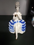 Figurka Dama z lustrem Jan Jezela niebieska 