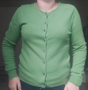 Woolovers sweter damski kardigan zielony wełna kaszmir okazja S 36