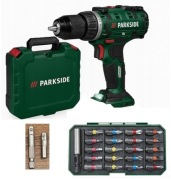 Wkrętarka Parkside PABS 20-Li L9 20V + Gratis bity 20szt + 2el. - gwarancja