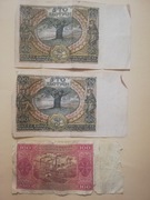 Banknoty polskie x 3 przedwojenne