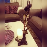 Świecznik Metalowy ręcznie kuty