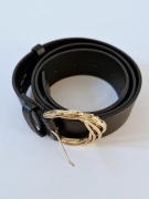 Czarny pasek z klamrą Answear Lab