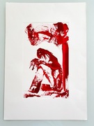 akryl obraz SIEDZĄCA Cieslak '92 surowy figuratywizm neoekspresjonizm