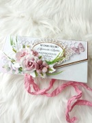 Kartka ślubna 3D PREMIUM kopertówka Pamiątka ślubu prezent weselny 