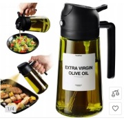 SPRYSKIWACZ SZKLANY DO OLEJU,OLIWY ,OCTU DOZOWNIK W SPRAYU ROZPYLACZ 470 ML