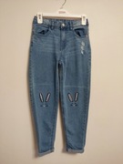 Spodnie jeansowe króliczki Cool club r.134/140