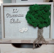 Prezent z mchu drzewo Rocznica ślubu Dzień Mamy