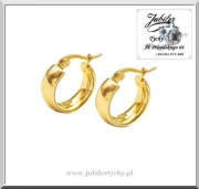Złote kolczyki szerokie koła złoto 585 Jubiler Tychy