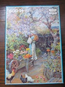 Puzzle 500 An english cottage garden Angielski ogród Wiosna