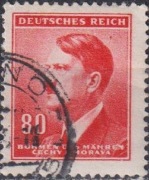 Znaczek używane Adolf Hitler 1942 z Czechy i Morawy Niemcy Rzesza