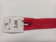 Zamek spiralny spirala kryty 45cm fuksja różowy