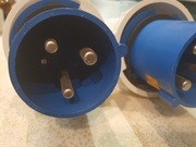 Wtyczka przenośna 63A IP67 3P 230V Plug siłowa niebieska kamping  