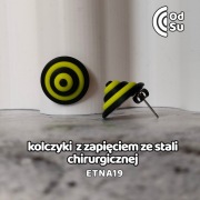 Kolczyki ETNA 19 - czarno-jasnozielone