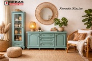 Komoda Klasica w Stylu BOHO TURKUS Pastelowy PRODUCENT BEKAS MEBLE 