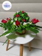 Stroik kula bukszpanowa- piękna kompozycja na gr